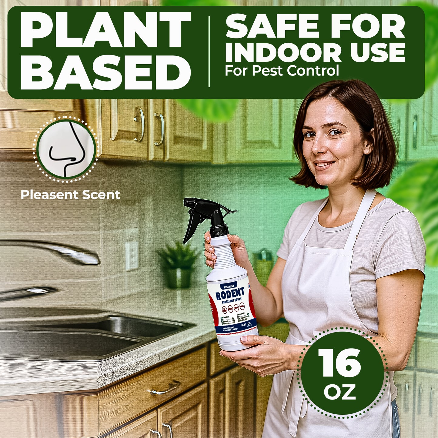 PESTEASY Peppermint Oil Rodent Repellent Spray - 16oz