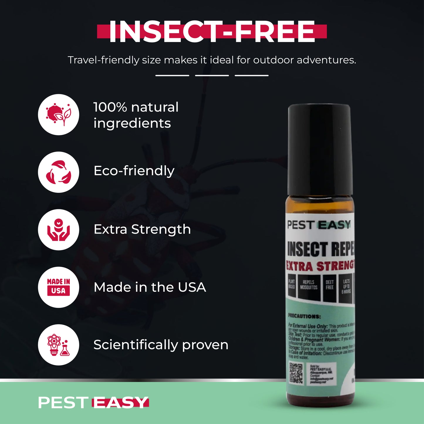 Extra Strength Mosquito Roll-On Repellent (2 Pack) Deet-Free