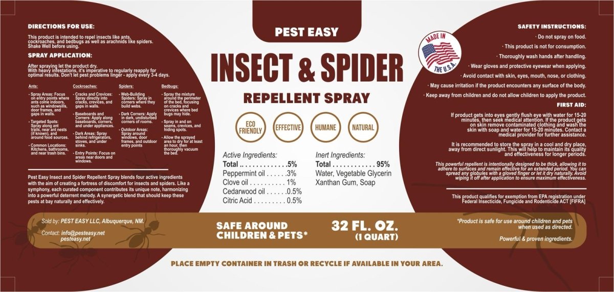 Pest Easy Insect and Spider Repellent - Pest Easy LLC